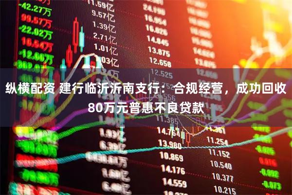 纵横配资 建行临沂沂南支行：合规经营，成功回收80万元普惠不良贷款